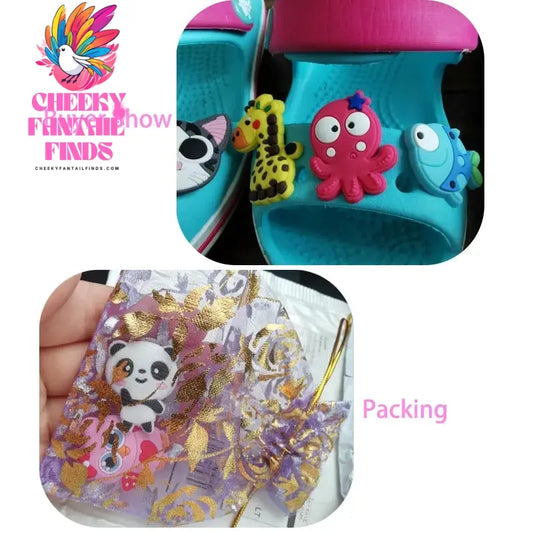 1pcs Animals Fruit Flower PVC Shoe Charms Butterfly Owl Ladybug Clog Decorations Avocado Cherry Mushroom Cactus Sandal Accessory - Cheeky Fantail Finds