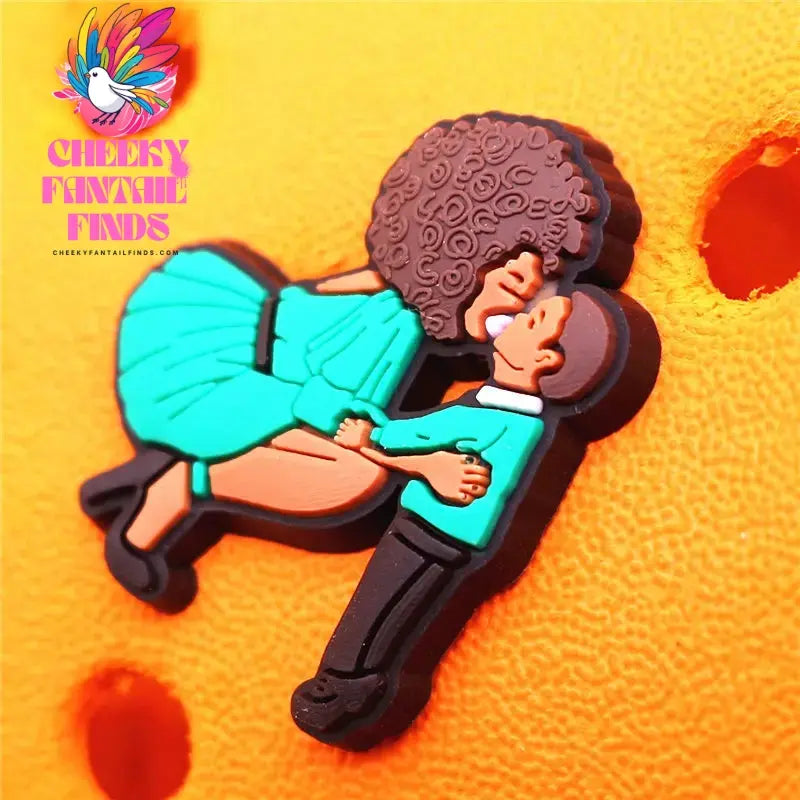 1pcs Black King Period PVC Theme Shoe Charms Decorations Melanin Magic Power Shoe Accessories Boy Bye Vote Shoes Buckle Pin Clip Cheeky Fantail Finds