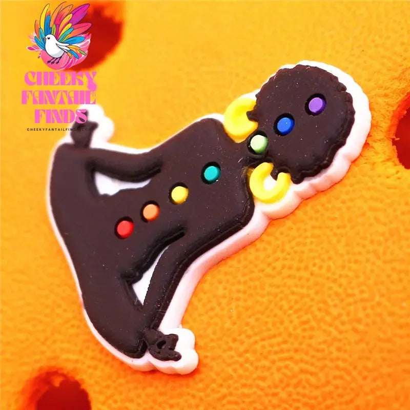 1pcs Black King Period PVC Theme Shoe Charms Decorations Melanin Magic Power Shoe Accessories Boy Bye Vote Shoes Buckle Pin Clip Cheeky Fantail Finds