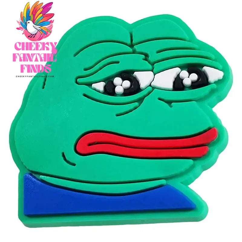 1pcs Cartoon Sad Frog Pepe PVC Duck Shoe Buckle Decoration Cute Shoes Accessories DIY for Shoes Women Girls Kids Boy Party Gifts Cheeky Fantail Finds