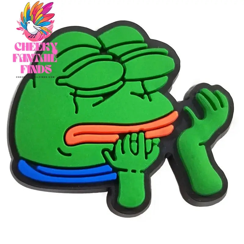 1pcs Cartoon Sad Frog Pepe PVC Duck Shoe Buckle Decoration Cute Shoes Accessories DIY for Shoes Women Girls Kids Boy Party Gifts Cheeky Fantail Finds