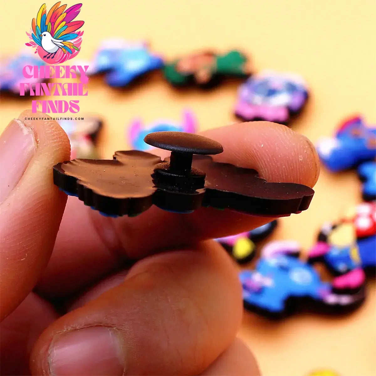 1pcs Cartoon movie Lilo Stitch Shoe Accessories Clog Charms Sandals Decoration Pink Stitch Angel PVC Clogs Buckle for Kids Gifts Cheeky Fantail Finds