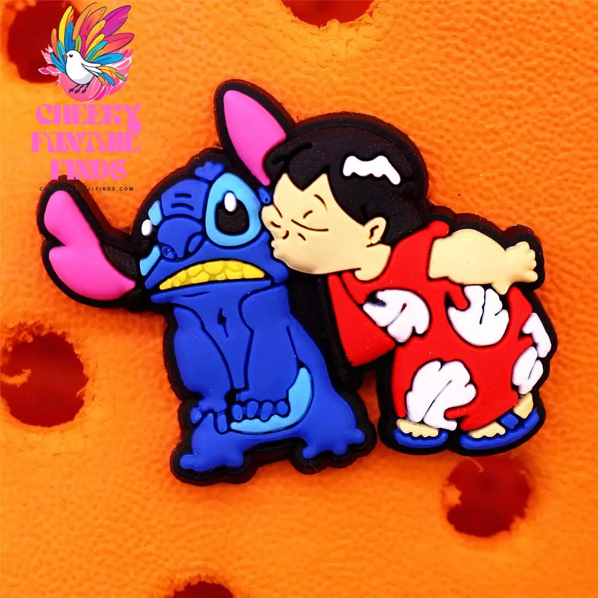 1pcs Cartoon movie Lilo Stitch Shoe Accessories Clog Charms Sandals Decoration Pink Stitch Angel PVC Clogs Buckle for Kids Gifts Cheeky Fantail Finds
