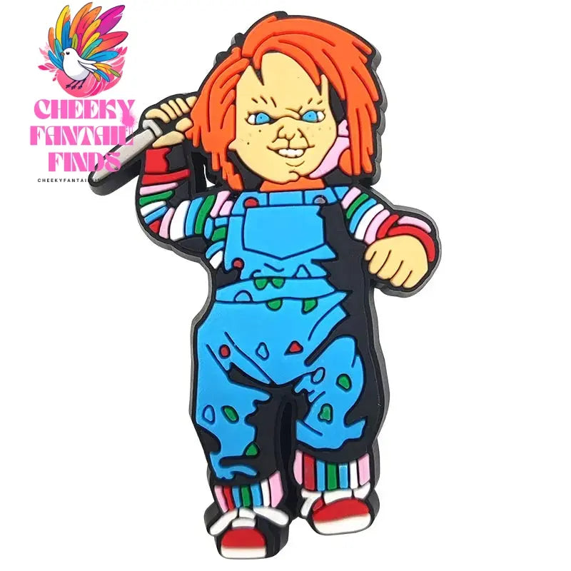 1pcs Halloween Horror Movie Exorcist shoe Charms Designer for Shoe Accessories for Classic Clog Kids Gift Hot Sale Cheeky Fantail Finds