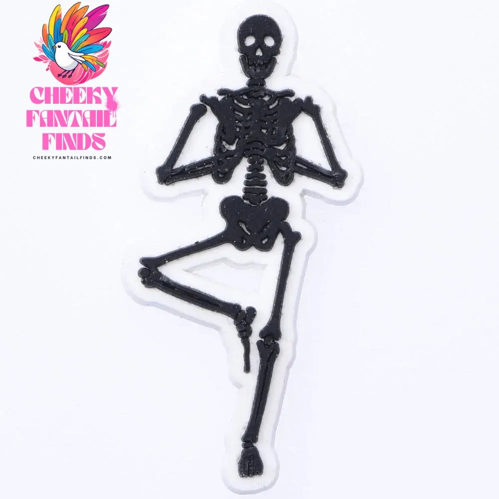 1pcs Horror Movie Skeleton Shoe Charms Black Bone Shoe Decoration The Best Gifts For Boyfriend Kids Boys Girls Cheeky Fantail Finds