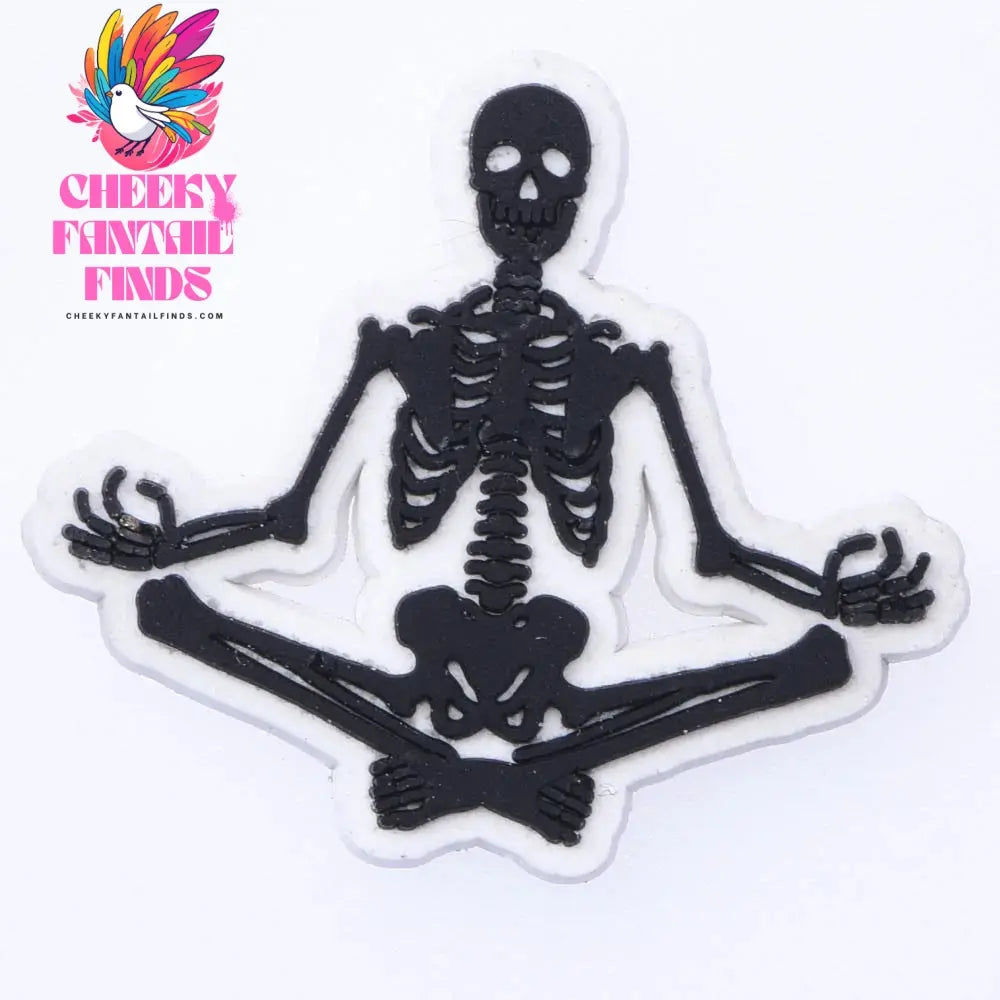 1pcs Horror Movie Skeleton Shoe Charms Black Bone Shoe Decoration The Best Gifts For Boyfriend Kids Boys Girls Cheeky Fantail Finds
