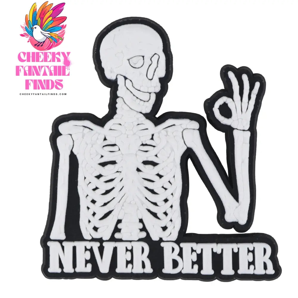 1pcs Horror Movie Skeleton Shoe Charms Black Bone Shoe Decoration The Best Gifts For Boyfriend Kids Boys Girls Cheeky Fantail Finds