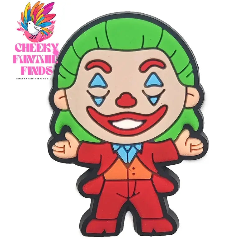 1pcs Joker Movie Cartoon Shoe Charms Accessories Children Shoe Decorations Fit Wristband Classic Clog Charms Party Present Cheeky Fantail Finds