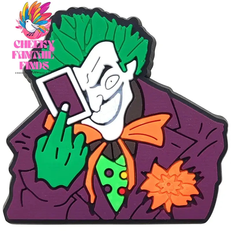 1pcs Joker Movie Cartoon Shoe Charms Accessories Children Shoe Decorations Fit Wristband Classic Clog Charms Party Present Cheeky Fantail Finds