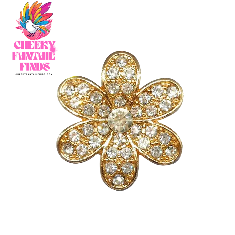 1pcs Metal Shoe Charms for Women Girls Daisy Lips Designer Shinning Golden Pins Shoes Accessories Decorations Buckle Gifts - Cheeky Fantail Finds