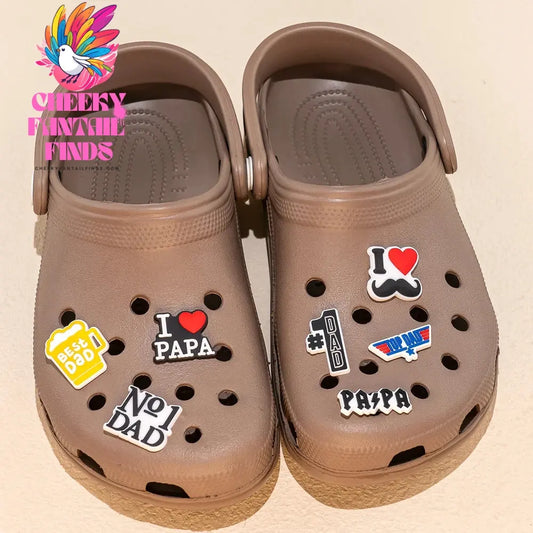 1pcs Mother's Day Charms for Dad Shoe Decorations Pins for Women Men Kids Girls Boys Favor Gifts Buckle Shoe Accessories - Cheeky Fantail Finds