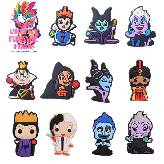 1pcs Movie Villain Role Cartoon Series Shoe Charms Accessories Shoe Decorations Fit Wristband Classic Clog Charms Party Present Cheeky Fantail Finds