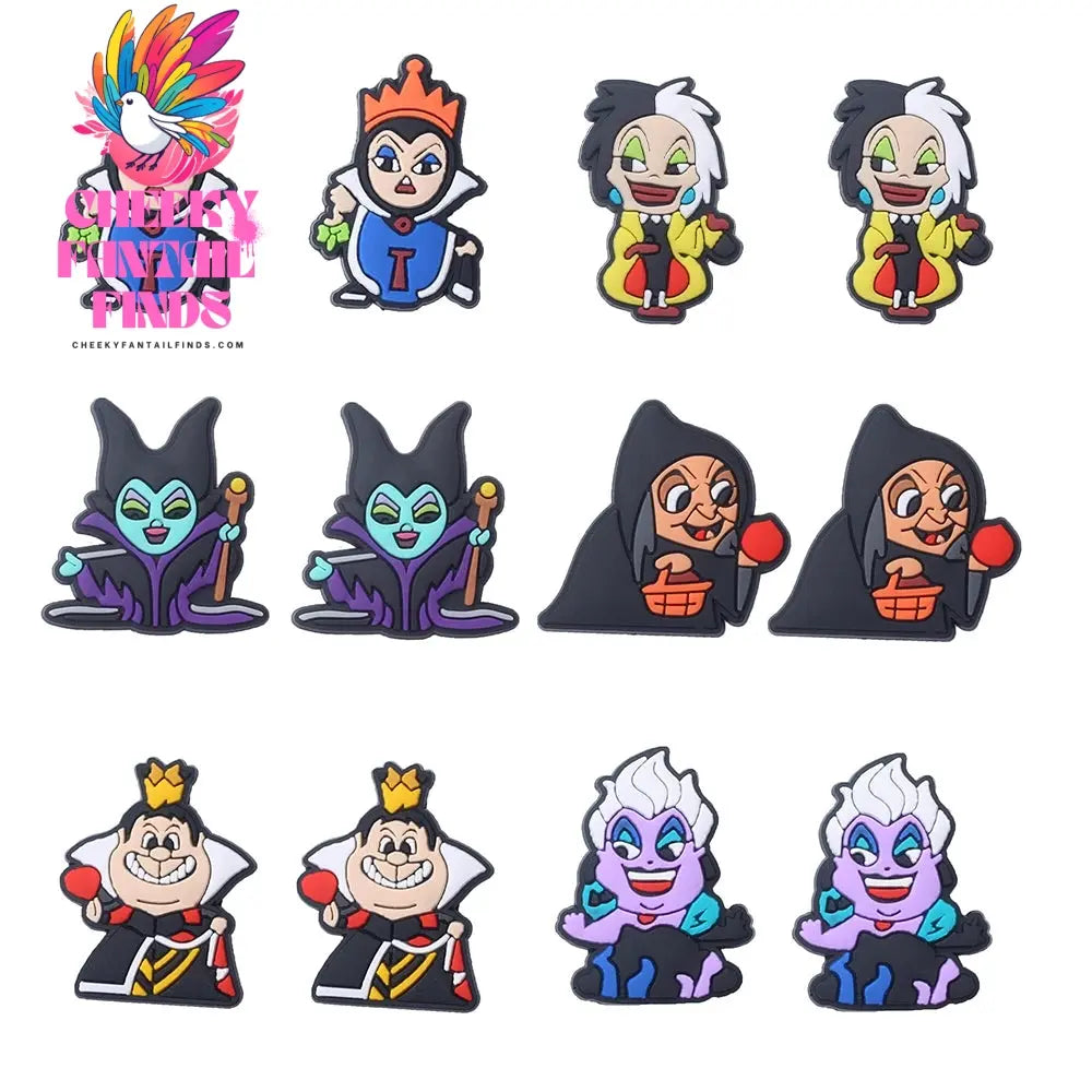1pcs Movie Villain Role Cartoon Series Shoe Charms Accessories Shoe Decorations Fit Wristband Classic Clog Charms Party Present Cheeky Fantail Finds