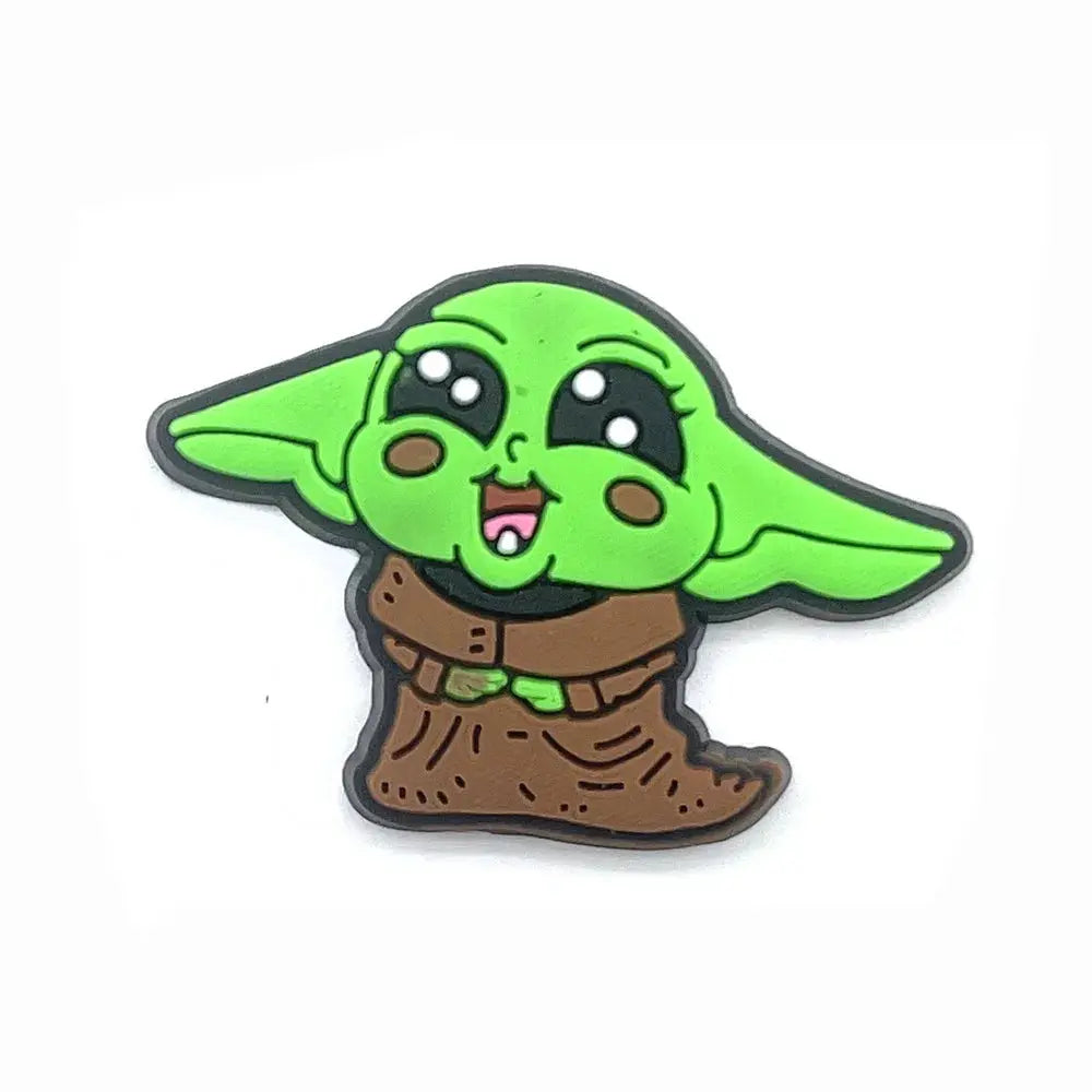 1pcs Movies Yoda Shoe Charms for Shoes Decoration Accessories PVC Charms Cartoon Badges for Kids Women Party Favors Gifts Cheeky Fantail Finds
