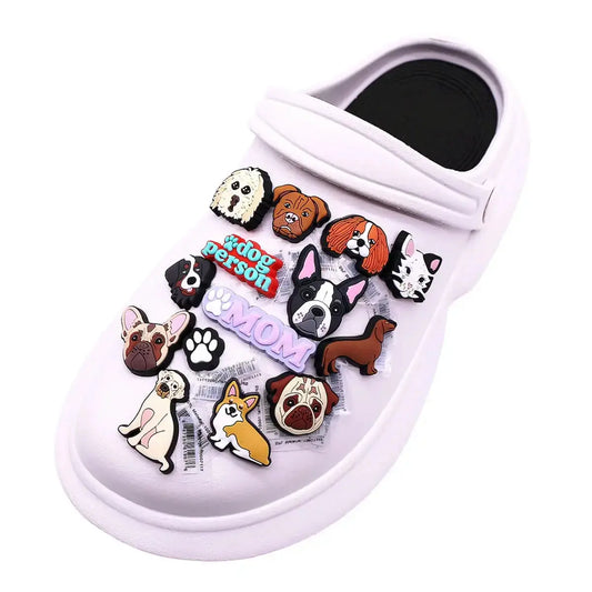 1pcs Original Cute Pets PVC Shoe Charms Funny Pug Designer Sandal Upper Decoration Accessories Bulldog Dog Cat Clog Pins Buckle Cheeky Fantail Finds