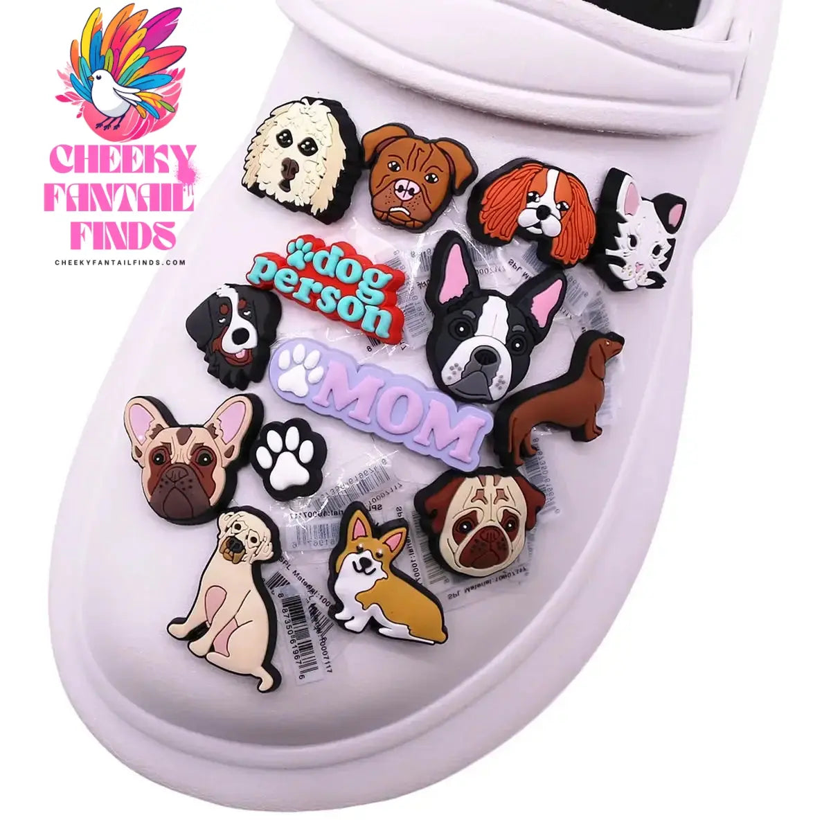 1pcs Original Cute Pets PVC Shoe Charms Funny Pug Designer Sandal Upper Decoration Accessories Bulldog Dog Cat Clog Pins Buckle Cheeky Fantail Finds