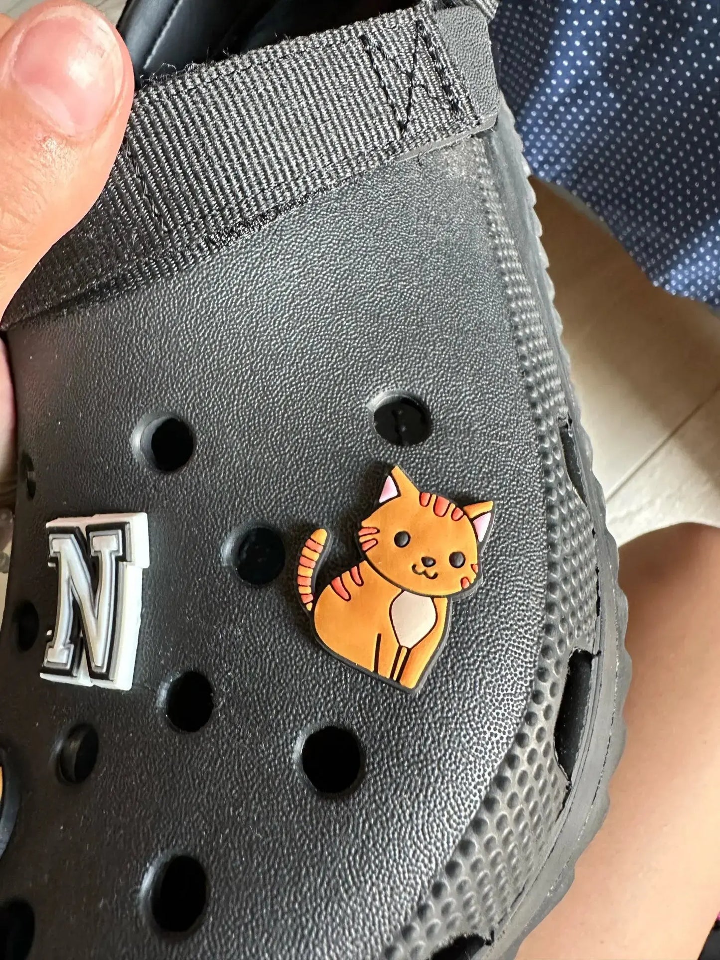 1pcs PVC Cute Cat Shoe Charms Pet Orange Cat Black Cat Shoe Decoration Pins Garden Sandal Accessories for Women Girl Boy - Cheeky Fantail Finds