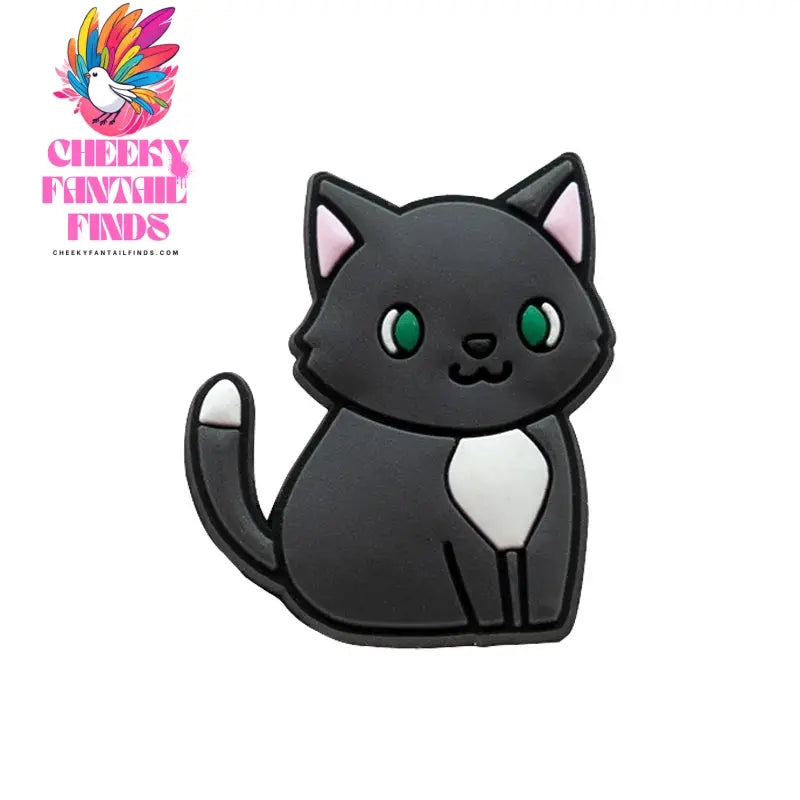 1pcs PVC Cute Cat Shoe Charms Pet Orange Cat Black Cat Shoe Decoration Pins Garden Sandal Accessories for Women Girl Boy - Cheeky Fantail Finds