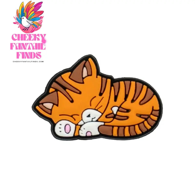 1pcs PVC Cute Cat Shoe Charms Pet Orange Cat Black Cat Shoe Decoration Pins Garden Sandal Accessories for Women Girl Boy - Cheeky Fantail Finds