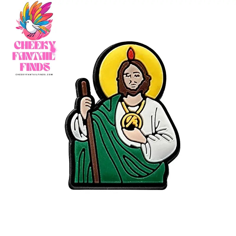 1pcs PVC Religious Jesus Clog Shoe Charms Holy Bible Shoe Decorations Pins for Woman Men Party Favor Gifts DIY Clips Accessories Cheeky Fantail Finds