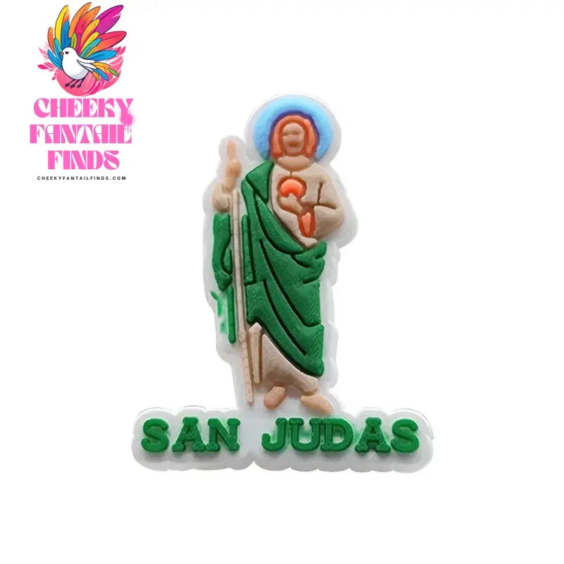 1pcs PVC Religious Jesus Clog Shoe Charms Holy Bible Shoe Decorations Pins for Woman Men Party Favor Gifts DIY Clips Accessories Cheeky Fantail Finds