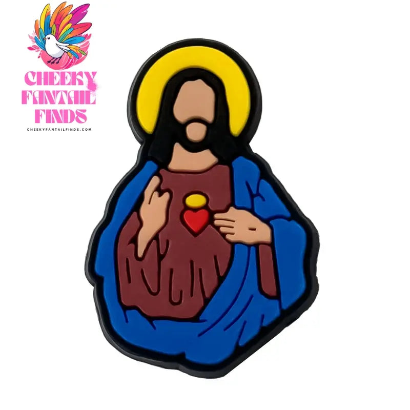 1pcs PVC Religious Jesus Clog Shoe Charms Holy Bible Shoe Decorations Pins for Woman Men Party Favor Gifts DIY Clips Accessories Cheeky Fantail Finds
