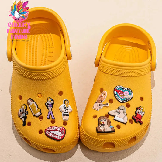 1pcs PVC Shoe Charms Accessories Singer Album Shoe Decorations Pins for Women Clogs Bubble Girls DIY Party Favor Gifts - Cheeky Fantail Finds