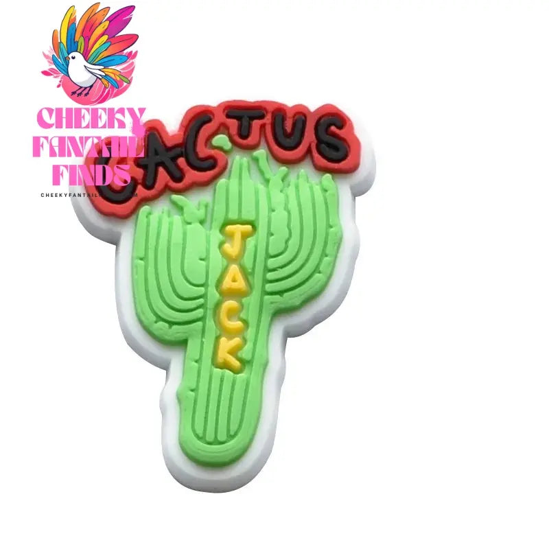 1pcs Shoe Charms Singer PVC Cactus Smiling Designer Garden Shoe Accessories Decoration for Clog Sandal Wristbands Kids Gift Cheeky Fantail Finds