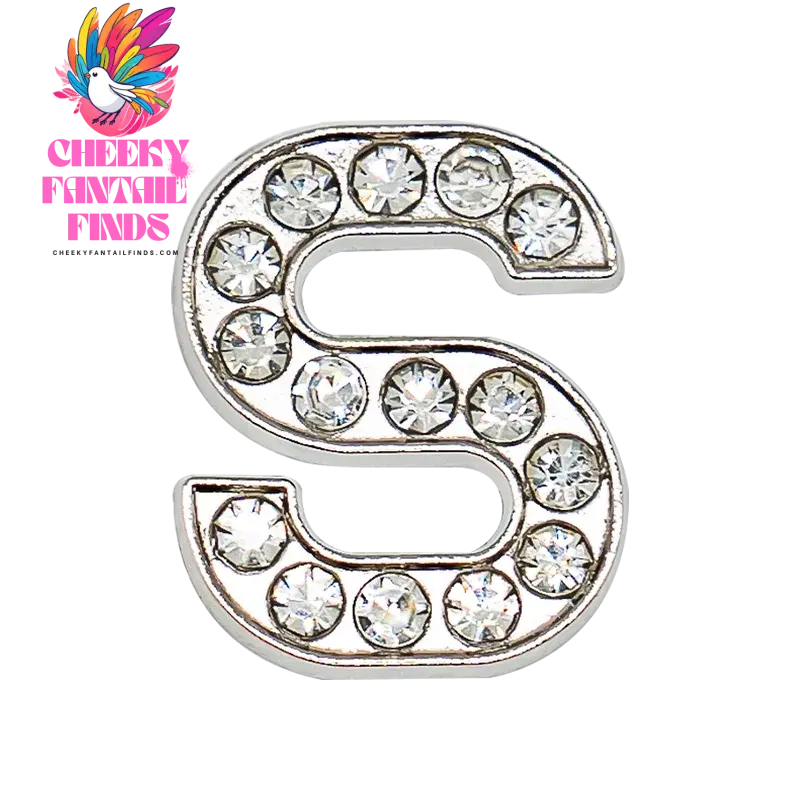1pcs Silvery Letters Luxury Shoe Charms Alphabet Shoe Decorations Pins for Garden Sandals Women Girls Bling Favor Gifts - Cheeky Fantail Finds