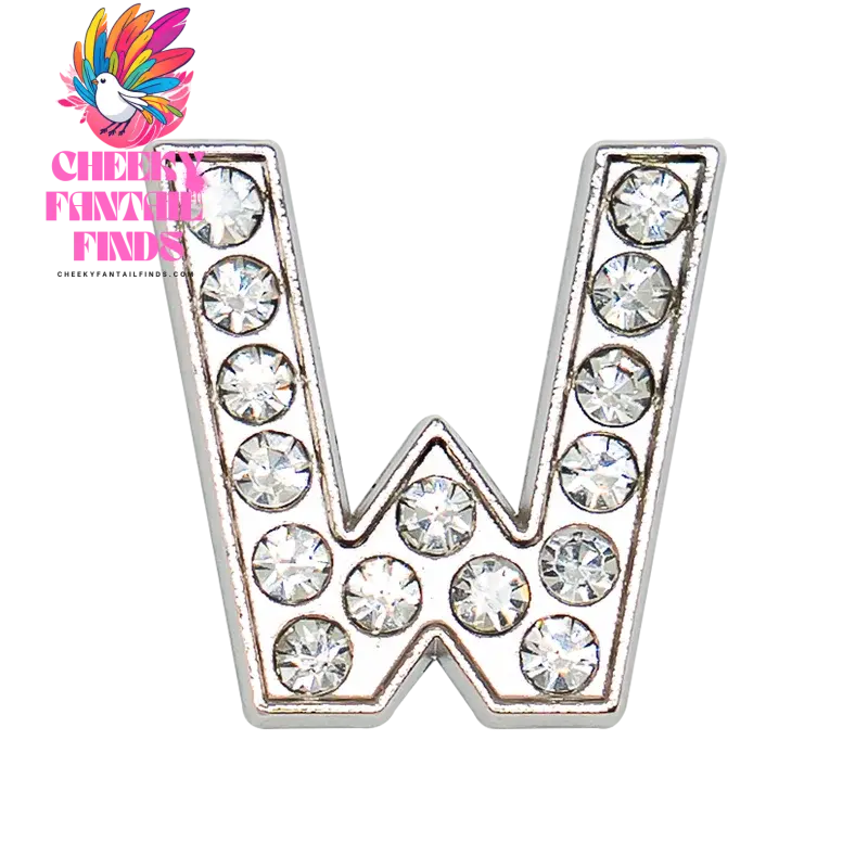 1pcs Silvery Letters Luxury Shoe Charms Alphabet Shoe Decorations Pins for Garden Sandals Women Girls Bling Favor Gifts - Cheeky Fantail Finds