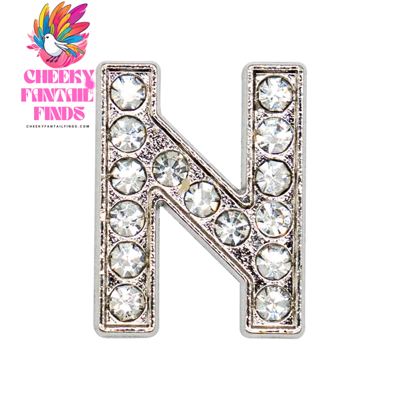 1pcs Silvery Letters Luxury Shoe Charms Alphabet Shoe Decorations Pins for Garden Sandals Women Girls Bling Favor Gifts - Cheeky Fantail Finds