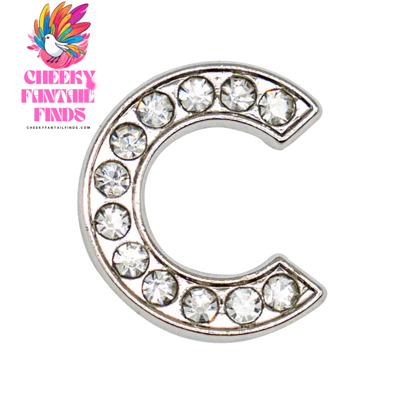 1pcs Silvery Letters Luxury Shoe Charms Alphabet Shoe Decorations Pins for Garden Sandals Women Girls Bling Favor Gifts - Cheeky Fantail Finds