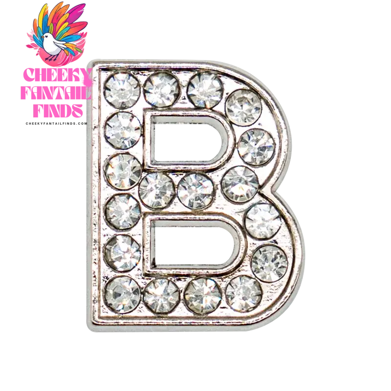 1pcs Silvery Letters Luxury Shoe Charms Alphabet Shoe Decorations Pins for Garden Sandals Women Girls Bling Favor Gifts - Cheeky Fantail Finds