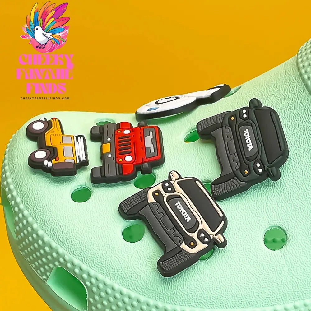 1pcs Turbine Clog Charms SUV Sports Cars Shoe Charms for Clips Classic Car Clog Pin Garden Sandal Shoe Decorations Cheeky Fantail Finds