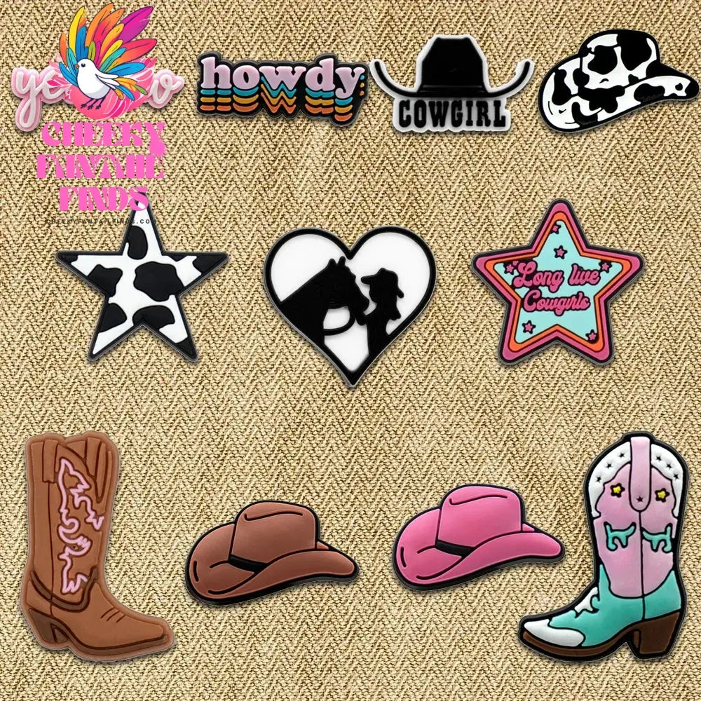 1set PVC Various Shoe Charms Animal Plant Sandals Accessories Cowboy Shoe Decorations Pins for Men Women Boy Girl Clog Buckles - Cheeky Fantail Finds