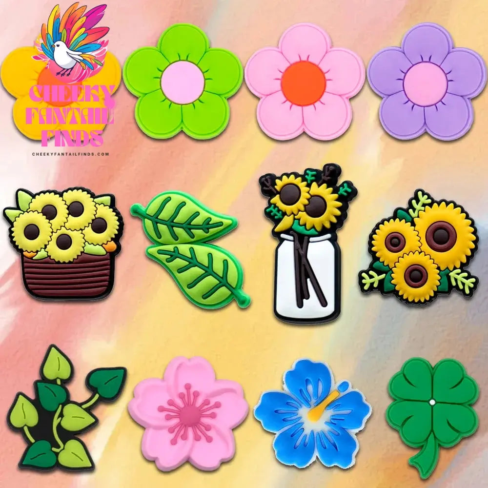 1set PVC Various Shoe Charms Animal Plant Sandals Accessories Cowboy Shoe Decorations Pins for Men Women Boy Girl Clog Buckles - Cheeky Fantail Finds