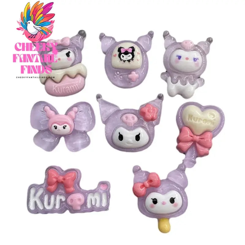 2-8Pcs Shoe Charm Abs Cartoon Cute Detachable Diy Decorative Y2K Fashion Slip-On Footwear Accessories - Cheeky Fantail Finds