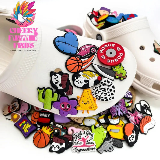 20/30/50/100pcs Random Shoe Charms Cartoon Shoe Accessories Decorations Pins Clog Jeans for Kid Fit Clog Sandals Garden Cheeky Fantail Finds