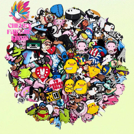 20/50/100pcs Random Shoe Charms Accessories Cartoon Animal Shoe Clips for Kids Decorations Pin Duck Ornament Cheeky Fantail Finds