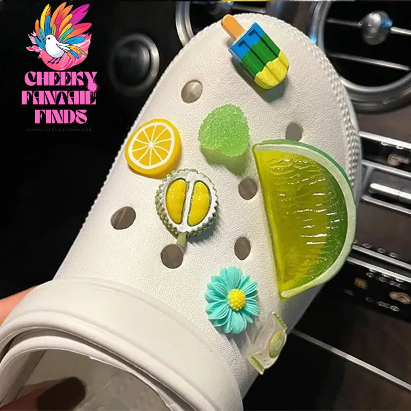 2024 Fresh Lemon Shoe Charms Designer DIY Cute Shoes Party Decaration Accessories for JIBS Clogs Kid Boy Women Girls Gifts Cheeky Fantail Finds