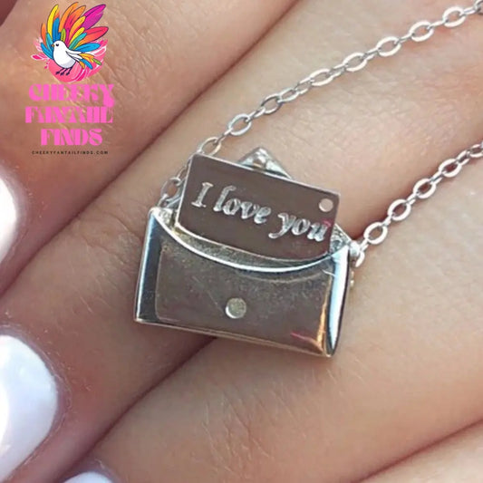 2024 New Arrival Fashion Gold Silver Color Envelope Necklace Pendant for Women Valentine's Day Gift Jewelry Wholesale X6229 Cheeky Fantail Finds