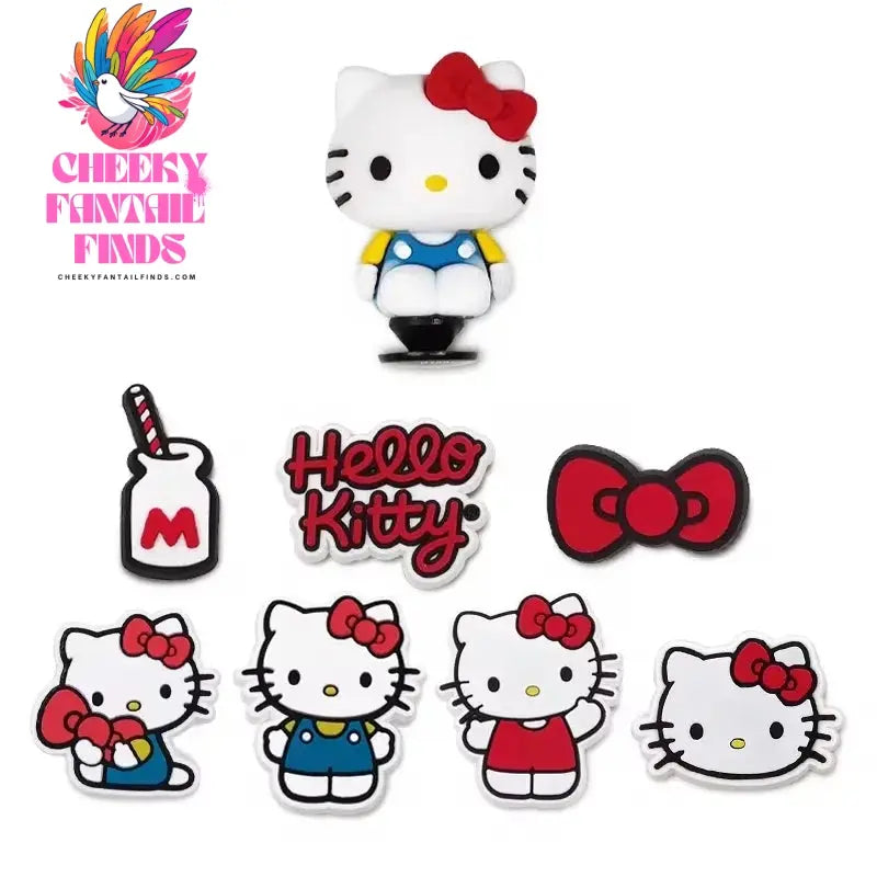 2024 New Kitty Shoe Buckle Accessories 3D DIY Shoe Flower Cartoon Detachable Decorative Buckle Cheeky Fantail Finds