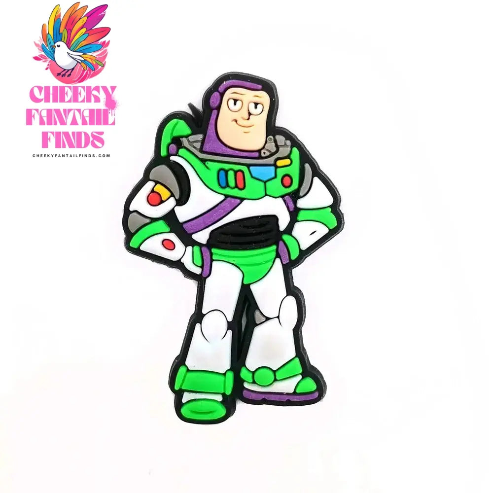 20PCS Cartoon Bath Lightyear Shoe Buckle Toy Story Shoe Decoration Shoes Charms Accessories Summer Sandals Clogs Cheeky Fantail Finds