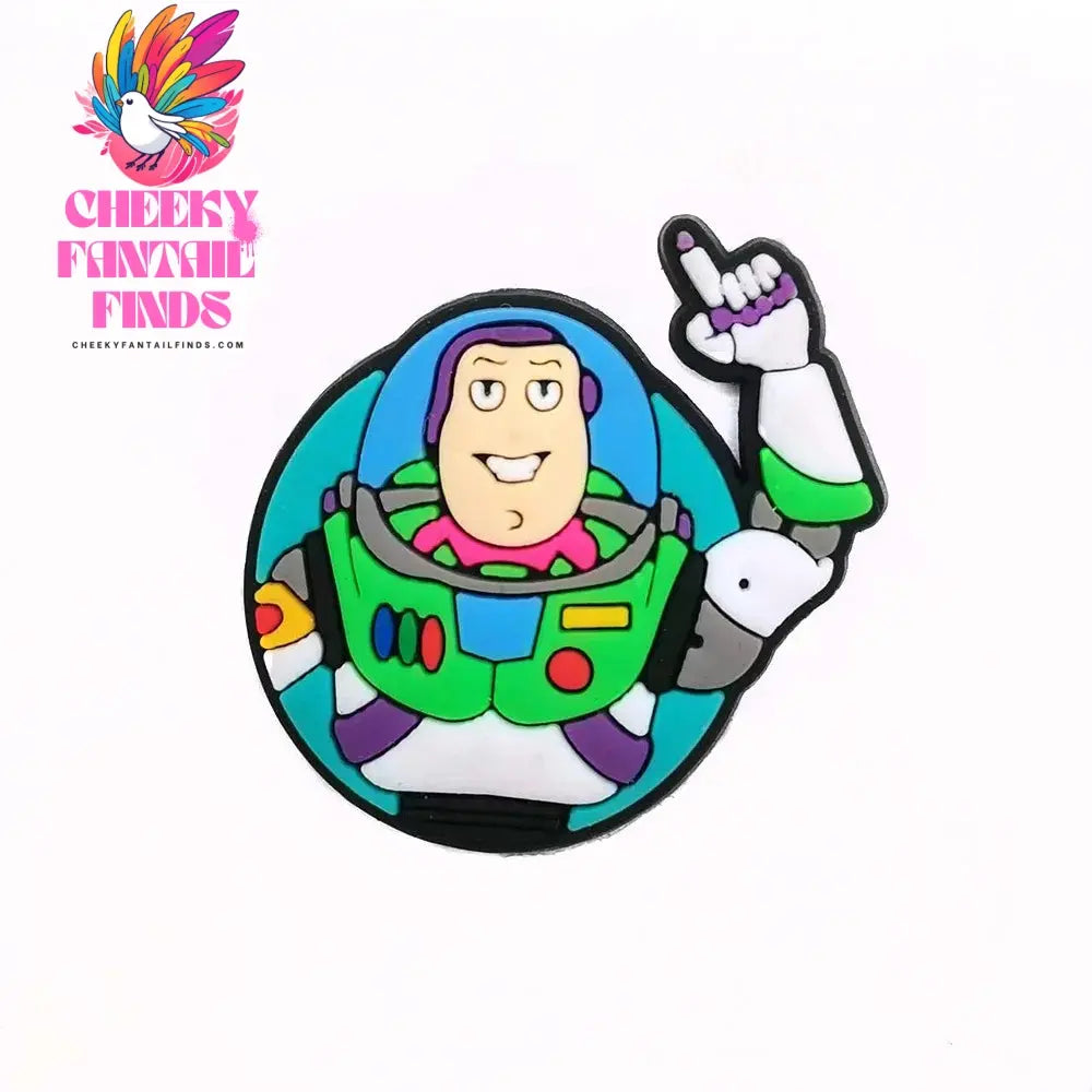 20PCS Cartoon Bath Lightyear Shoe Buckle Toy Story Shoe Decoration Shoes Charms Accessories Summer Sandals Clogs Cheeky Fantail Finds