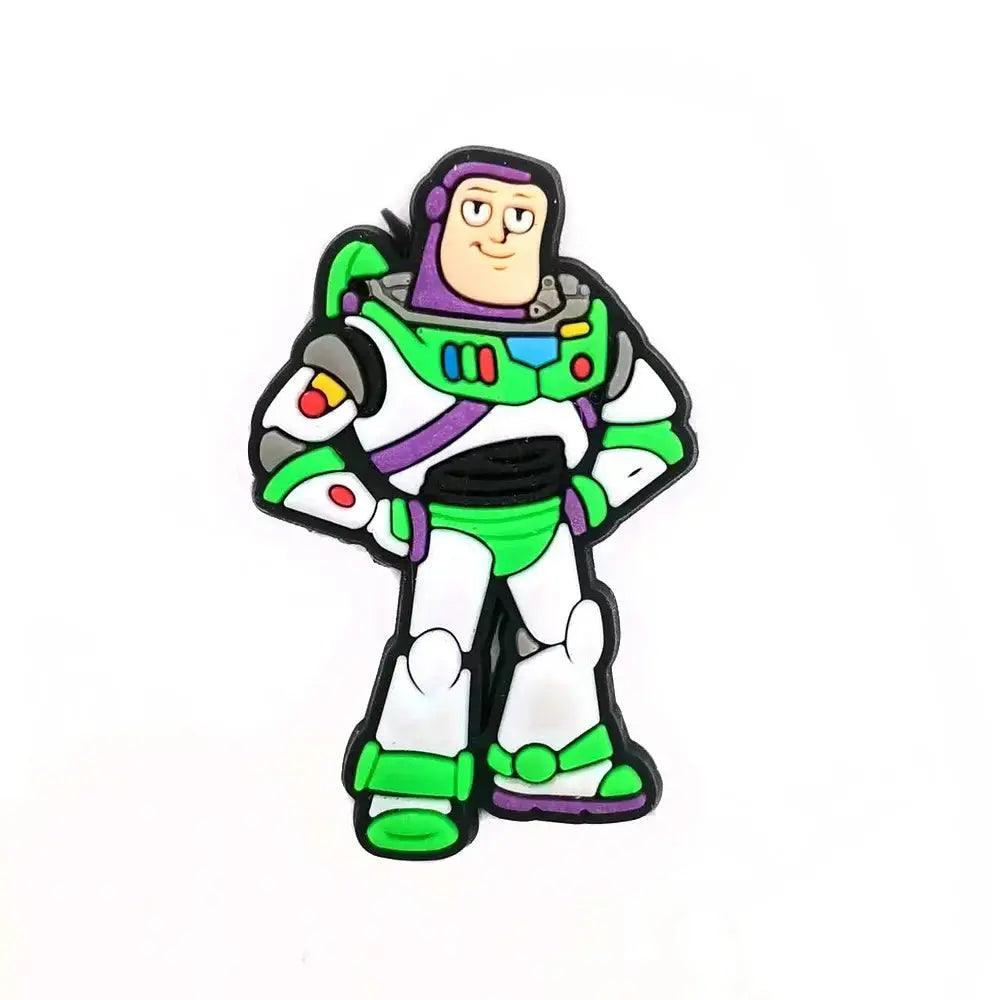 20PCS Cartoon Bath Lightyear Shoe Buckle Toy Story Shoe Decoration Shoes Charms Accessories Summer Sandals Clogs Cheeky Fantail Finds