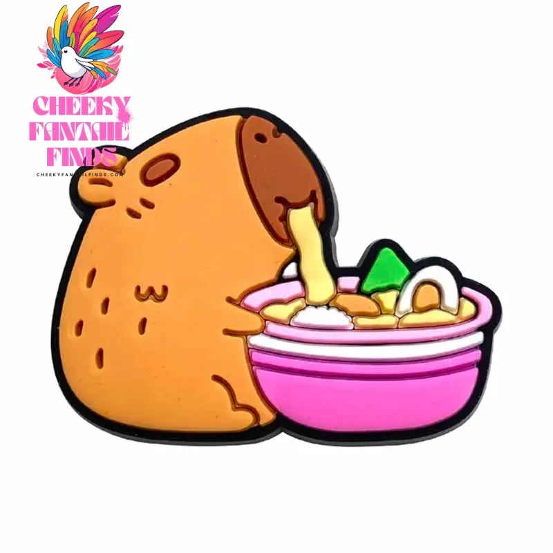 20pcs Cute Capybara Series Shoe Charms Set For Clogs Bogg Bag Bubble Slides Sandals, PVC Shoe Decorations Beach Bag Accessories Cheeky Fantail Finds
