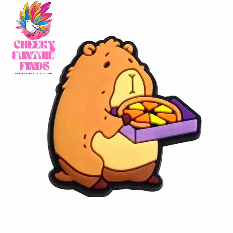 20pcs Cute Capybara Series Shoe Charms Set For Clogs Bogg Bag Bubble Slides Sandals, PVC Shoe Decorations Beach Bag Accessories Cheeky Fantail Finds