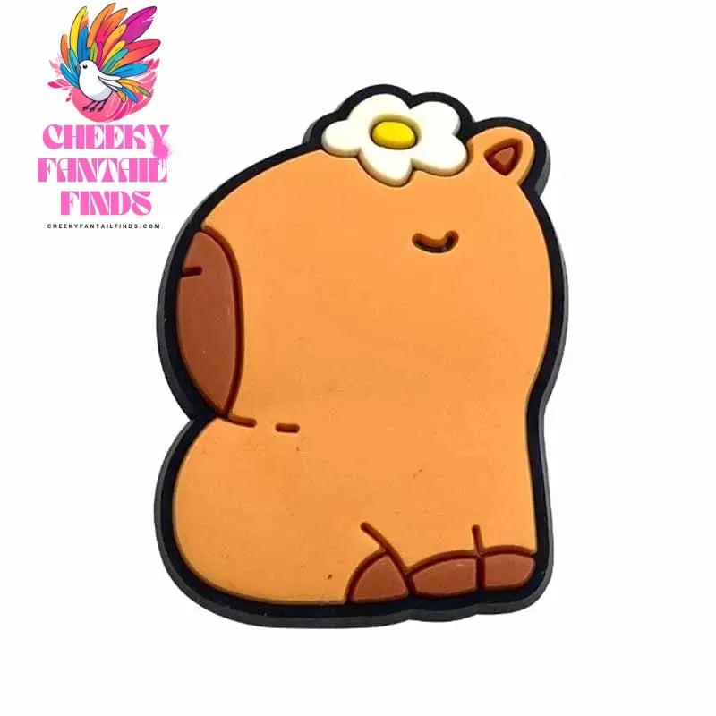 20pcs Cute Capybara Series Shoe Charms Set For Clogs Bogg Bag Bubble Slides Sandals, PVC Shoe Decorations Beach Bag Accessories Cheeky Fantail Finds