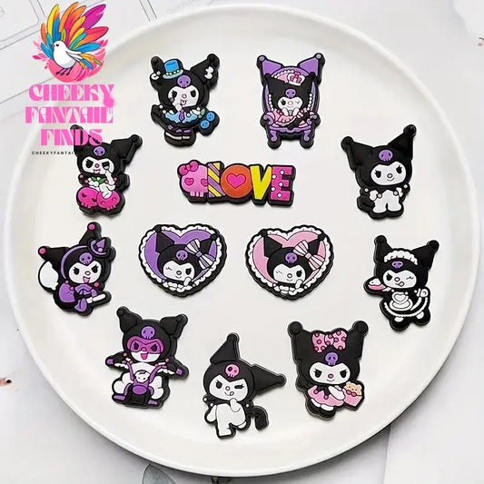 20pcs/set Funny Series Shoe Buckles Cartoon Anime Pattern DIY Detachable Hole Shoes Decorate Accessories Cheeky Fantail Finds