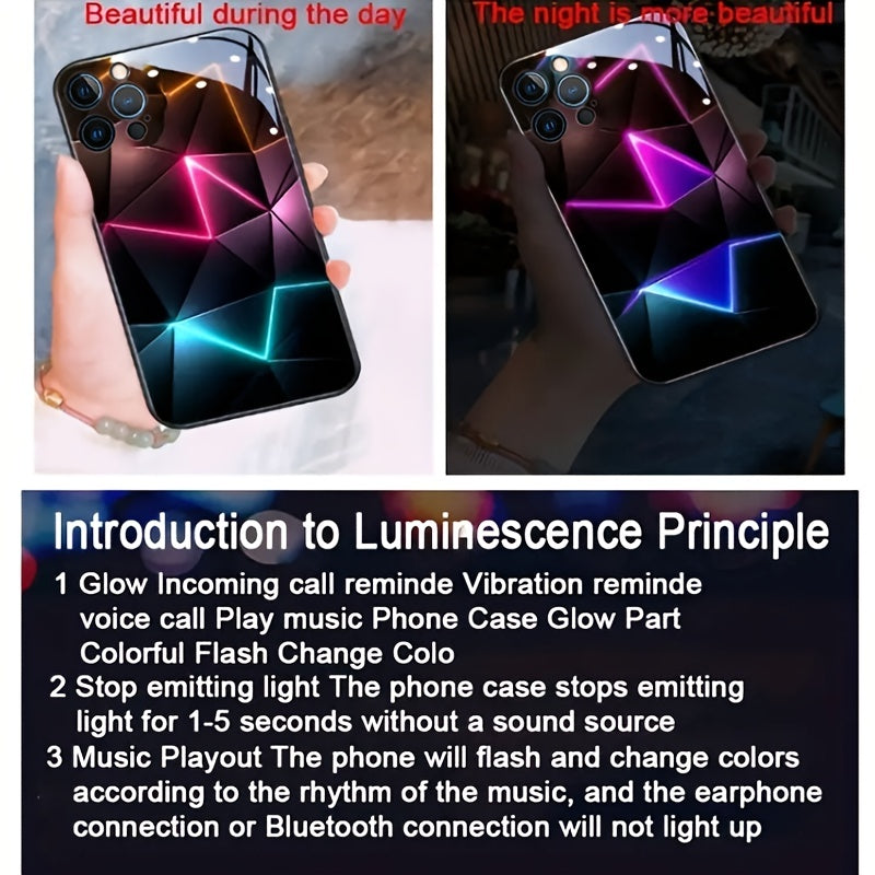 Multi-Color Voice Control To Electric Flashing Phone Case, Protective Case For Apple IPhone 14 13 12 Pro Max Plus